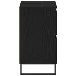 vidaXL Cabinet de salle de bain avec tiroir Chêne noir 80 x 33 x 60 cm