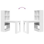 vidaXL Bureau avec étagère Blanc 122 x 67 x 145 cm Bois d'ingénierie