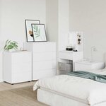 vidaXL Armoires de rangement 2 Pièces Blanc 80 x 48 x 105 cm