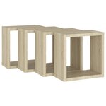 vidaXL Étagères cube murales 4 Pièces Chêne sonoma 30x15x30 cm