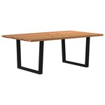 vidaXL Table à manger et bord naturel bois massif chêne