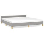 vidaXL Cadre de lit sans matelas gris clair 180x200 cm tissu