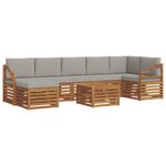 vidaXL Ensemble de canapés d'extérieur 8 Pièces Gris Naturel et Clair