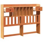 vidaXL Tête de lit avec rangement cire marron 160cm bois massif de pin