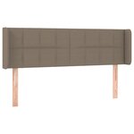 vidaXL Tête de lit à LED Taupe 147x16x78/88 cm Tissu