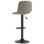 vidaXL Tabouret de bar Gris clair Velours