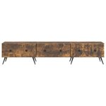 vidaXL Meuble TV Chêne fumé 147 x 34 5 x 30 cm Bois d'ingénierie