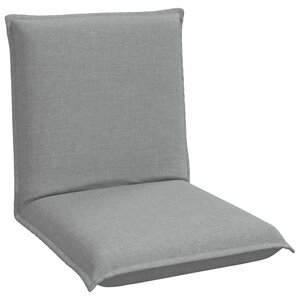 vidaXL Fauteuil de sol ajustable Gris clair Tissu