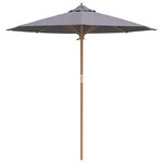 vidaXL Parasol de jardin Gris foncé 217 x 217 x 230 cm Bambou