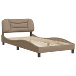 vidaXL Cadre de lit sans matelas Hvar cappuccino 100x200 cm similicuir
