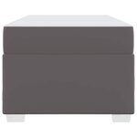 vidaXL Cadre de lit avec matelas Gris 80 x 200 cm tissu