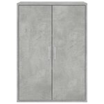 vidaXL Buffets 2 Pièces gris béton 60x31x84 cm bois d'ingénierie