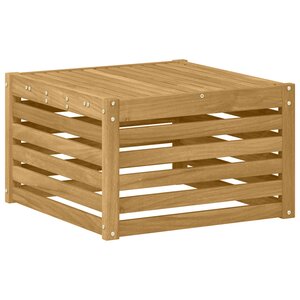 vidaXL Table de jardin Bois d'Acacia Massif Blanc 59 x 59 x 37 cm
