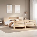 vidaXL Cadre de lit sans matelas 200x200 cm bois massif de pin