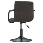 vidaXL Chaises pivotantes à manger lot de 2 gris foncé velours