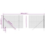 vidaXL Clôture en treillis métallique vert 1 6x10 m acier galvanisé