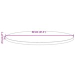 vidaXL Dessus de table rond cire marron Ø80x2 5 cm bois de pin massif