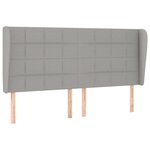 vidaXL Sommier à lattes de lit avec matelas Gris clair 160x200cm Tissu