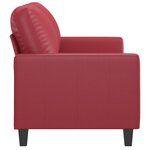 vidaXL Canapé à 2 places Rouge bordeaux 120 cm Similicuir