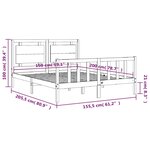 vidaXL Cadre de lit sans matelas bois de pin massif