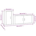vidaXL Ensemble de meubles TV 2 Pièces chêne sonoma bois d'ingénierie