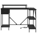 vidaXL Bureau Chêne noir 120 x 79 x 86.5 cm Bois d'ingénierie