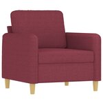 vidaXL Ensemble de canapés 4 Pièces avec coussins Rouge bordeaux Tissu