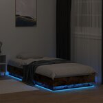 vidaXL Cadre de lit sans matelas avec lumières LED 100x200 cm