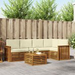 vidaXL Ensemble de canapé d'angle avec coussin 6 Pièces Naturel et Crème