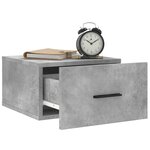 vidaXL Table de chevet murale gris béton 35x35x20 cm