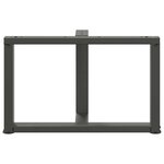 vidaXL Pieds de table basse en T  2 pièces  anthracite  60 x 25 x (42-43) cm  acier