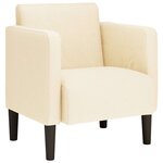 vidaXL Canapé-chaise accoudoirs crème 54 cm tissu velours côtelé