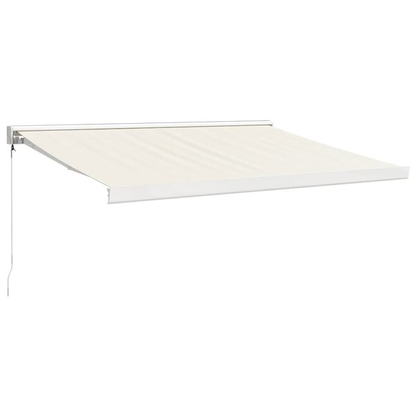 vidaXL Auvent rétractable crème 3 5x2 5 m tissu et aluminium