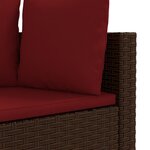 vidaXL Salon de jardin avec coussins 6 Pièces marron résine tressée