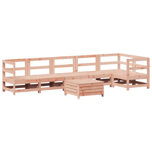 vidaXL Salon de jardin 7 Pièces bois massif sapin de douglas