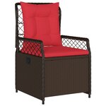 vidaXL Set de Dîner de Jardin 5 Pièces Rattan Poly Marron