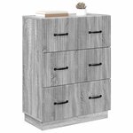 vidaXL Armoire à tiroirs Sonoma gris 66 x 34 5 x 87 cm