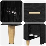 vidaXL Buffet Chêne noir 34 x 69.5 x 90 cm Bois d'ingénierie
