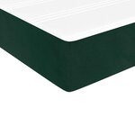 vidaXL Sommier à lattes de lit et matelas Vert foncé 140x200cm Velours