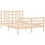 vidaXL Cadre de lit sans matelas 140x200 cm bois massif