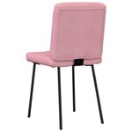vidaXL Chaises à manger lot de 2 Rose Velours