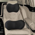 vidaXL Ensemble de Oreillers avec oreiller 2 Pièces Noir Maille 4D