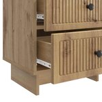 vidaXL Cabinet de chevet 2 Pièces Chêne artisanal 43 x 34 5 x 47 5 cm