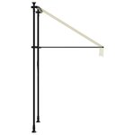 vidaXL Auvent rétractable crème 100x150 m tissu et acier