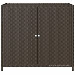 vidaXL Armoire de rangement de jardin marron 83x45x76cm résine tressée