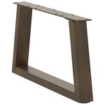 vidaXL Pieds de table basse en forme de V  2 pièces  acier naturel  50 x (30-31 3) cm