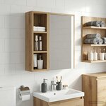 vidaXL Armoire murale de salle de bain Chêne artisan 20 x 16 x 62 5 cm