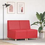 vidaXL Unité de Sofa Modulaire Sans Accoudoirs 2 Pièces Rouge