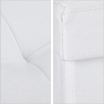 Banquette avec espace de rangement à couvercle en cuir artificiel 75 cm blanc 13_0000372