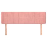 vidaXL Tête de lit avec oreilles Rose 147x23x78/88 cm Velours